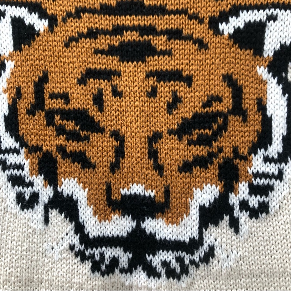 Forever 21 Cream Sweater with Brown Tiger Motif - Picture 3 of 4